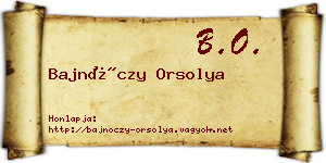Bajnóczy Orsolya névjegykártya