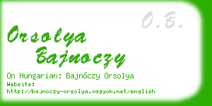 orsolya bajnoczy business card